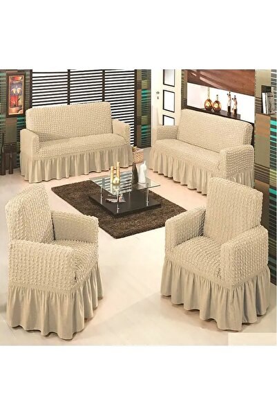 Gerbera Home Collection Set cuvertură de canapea Gerbera 3+3+1+1 Milky Wrap