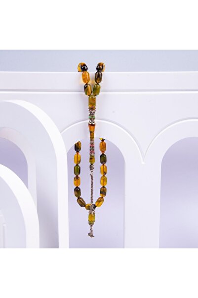 vetesbih Gümüş Püsküllü Nakkaş Imame Işlemeli Kapsül Model Ateş Kehribar Tesbih Z2018