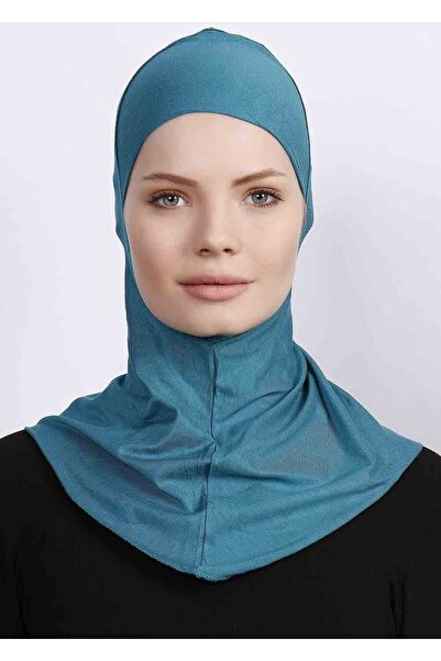 Ecardin Büyük Hijab Bone - Pratik Boyunluklu Likralı Tesettür Kadın Hazır Esn...