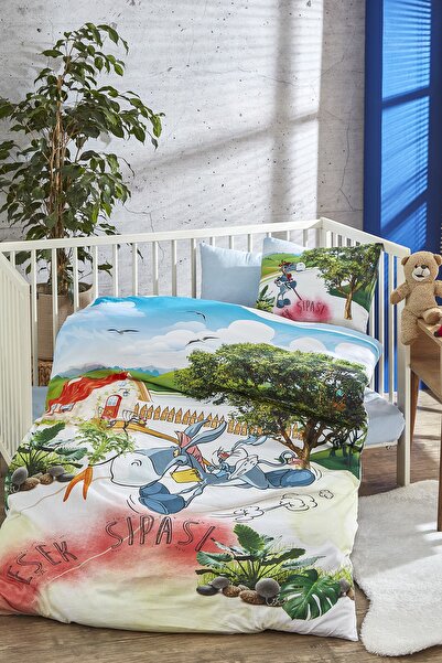 BONJARDİNHOME طقم سرير أطفال ورضع طباعة رقمية 3D قطن 100%