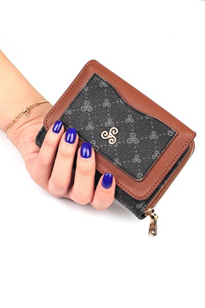 Ysmn Багатосекційний жіночий гаманець із логотипом на блискавці та великою кількістю відділень Yc100001slg