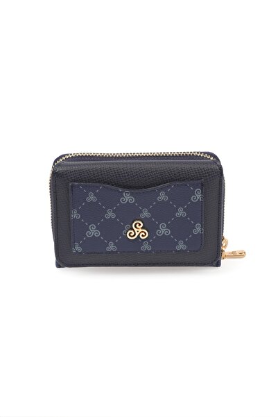 Ysmn Багатосекційний жіночий гаманець із застібкою-блискавкою та логотипом, синій Yc100001slg