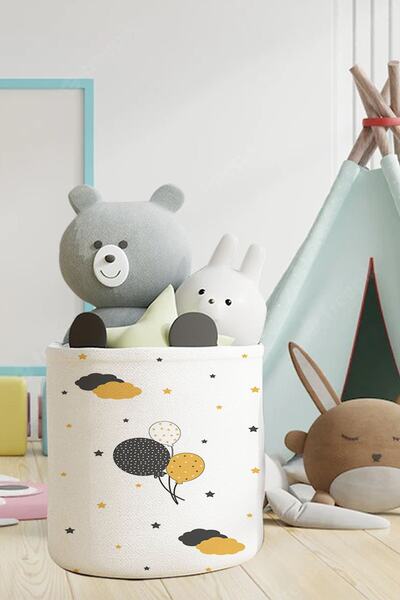 Talia Home سلة ألعاب منظمة لغرفة الأطفال والرضع مع بالونات - Tlas-002