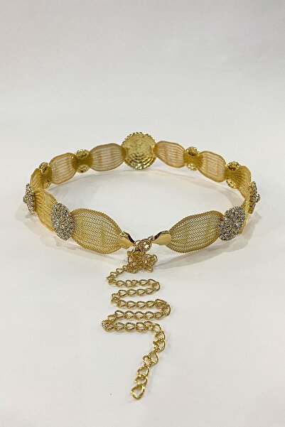 Hobigram Χειροποίητη ζώνη χρυσό ψάθινο τοπική πέτρα Albanian Belt – Ζώνη, κομψό σχέδιο, γυναικείο αξεσουάρ