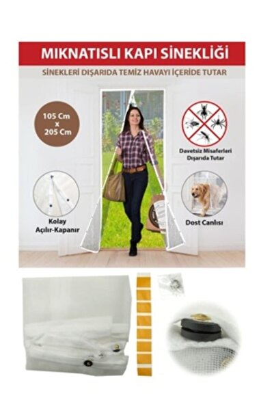 Genel Markalar Mıknatıslı Kapı Sinekliği Kolay Açılır-kapanır Sinek Koruyucu