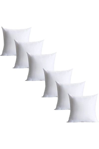 puffiber 6 Piece Square Throw Pillow 43x43 Cm Decorative Soft Microfiber Filled Throw Pillow