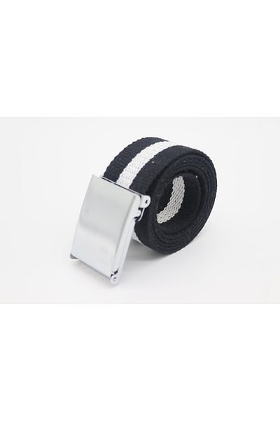 Anatolia Unisex Woven Black White Tactical Sport Canvas Cloth Belt