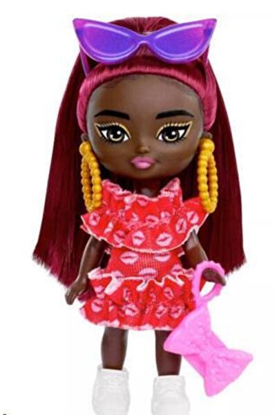 mattel Barbie Ekstra Mini Mini Bebek 3" Bordo Saçlı Hln47-ja10