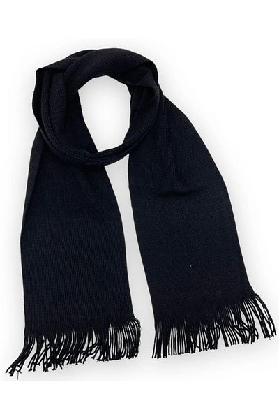 Eke Tekstil Eșarfă neagră tricotată unisex