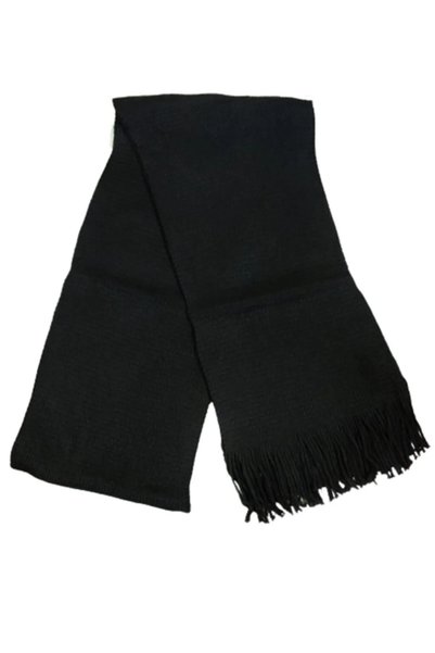 Eke Tekstil Siyah Unisex Örme Atkı