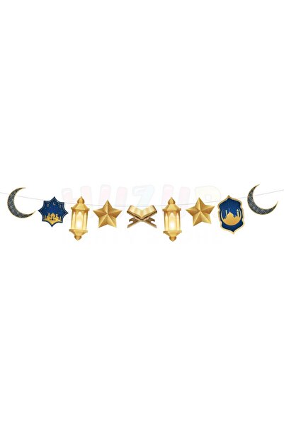 Huzur Party Store Ramazan Bayramı Dekoratif Asmalık Süs 140 Cm Lacivert Gold ...