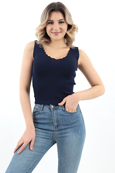 FOURAA Women's Ladder Collar Knitwear Crop Body