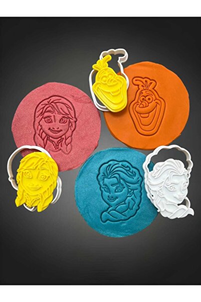 Hobist مجموعة قوالب بسكويت آنا إلسا أولاف فروزن فروزن من 3 قطع