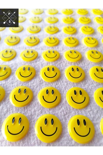 AlkazanAnkara Gülen Yüz Kabartmalı Sticker 69 Adet Sticker