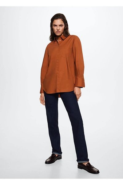 MANGO Woman Bavlněná košile oversize
