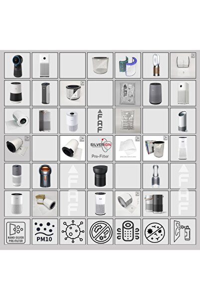 FAF FİLTRE 10 Adet Xiaomi Smart Air Purifier 4 Pro Uyumlu Gümüş Iyonlu Elektrostatik Toz Tutucu Ön Filtre
