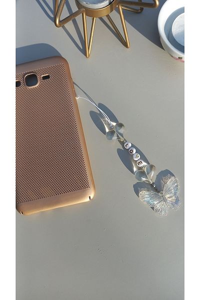 Atolye Ferda Butterfly Figured Heart Detailed Phone Charm Phone Ornament (love)