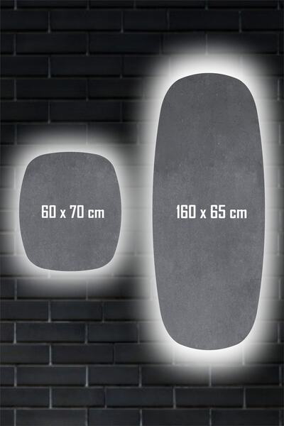 KaraçamDekor Led Işıklı Banyo Aynası Ve Boy Aynası Ikili Takım