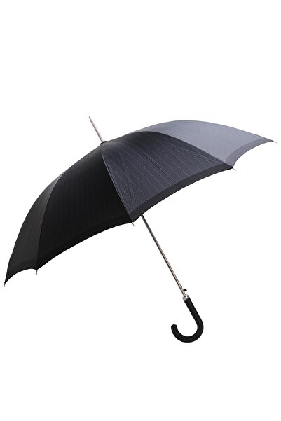 louisiana polo Snotline Lüx Erkek Uzun Baston Şemsiye Kare Çizgili Füme