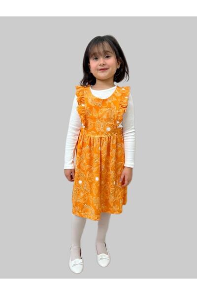 Esterella Gilet pentru fete/ Body cu model floral/ Body Gilet Set dublu