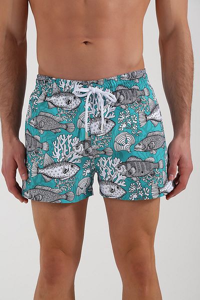 Whitefin White Fish Men's Swim Shorts