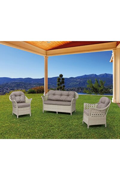 Tu Tienda Bamberg Rattan 2 1 1 Masa Bahçe,balkon Mobilyası