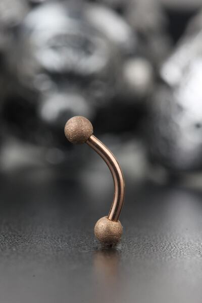 Valhalla 316l Cerrahi Çelik Simli Rook Kaş Orbital Piercing Rosegold