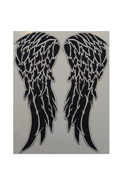 Sim Nakış Melek Kanatları Nakış Işleme Arma Patch 9×11 Cm