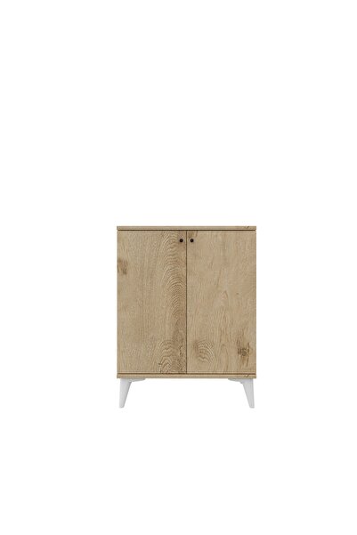 SEVENPAL MOBİLYA Mario 2 Kapaklı 4 Katlı Ayakkabılık/küçük Saklama Dolabı