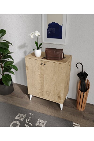 SEVENPAL MOBİLYA Mario 2 Kapaklı 4 Katlı Ayakkabılık/küçük Saklama Dolabı