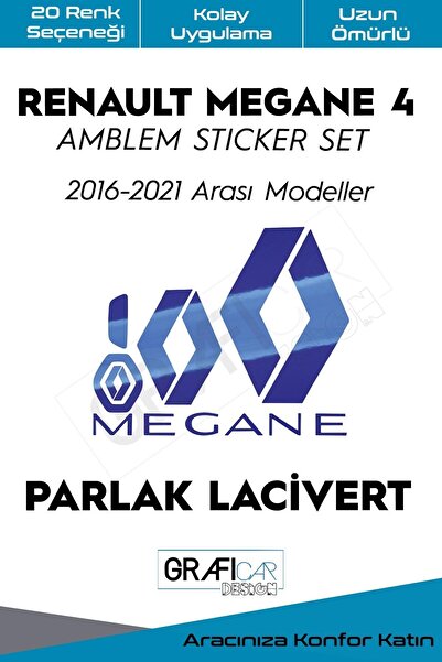 GRAFİCAR مجموعة ملصقات تغطي شعار رينو ميجان 4
