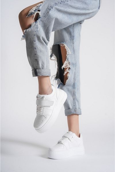 Moda Değirmeni Tenis alb de damă Bg1025-101-0008