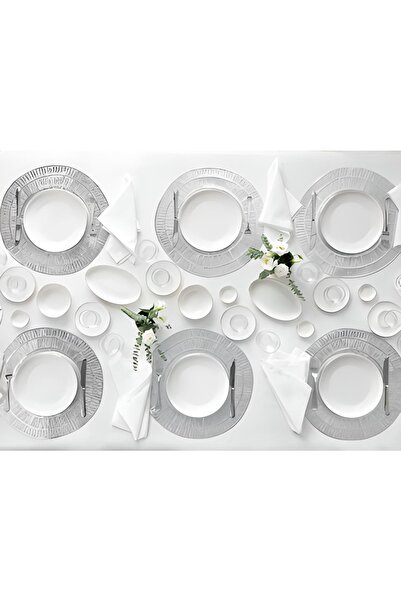 porselenden Modern Silver Silver Set of 2 20 Cm Cream Small Size Porcelain Boat Serving Plates