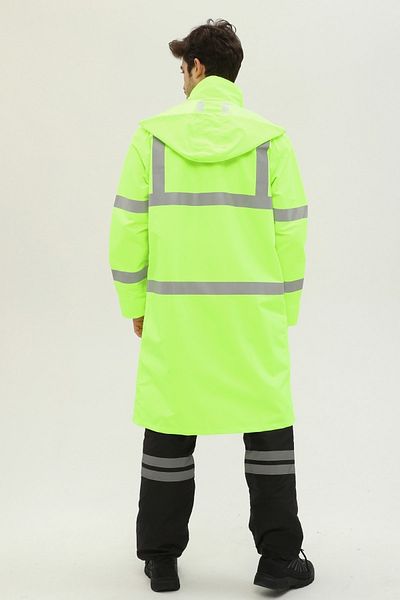 Uniprom Raincoat Reflective High Visible Neon Yellow