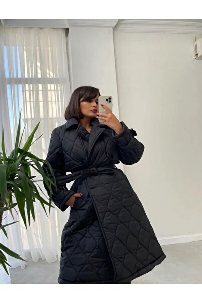 Laluvia Dlouhý prošívaný kabát