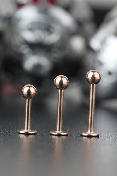 Valhalla 316l Cerrahi Çelik Kıkırdak Tragus Conch Helix Labret Piercing Rosegold