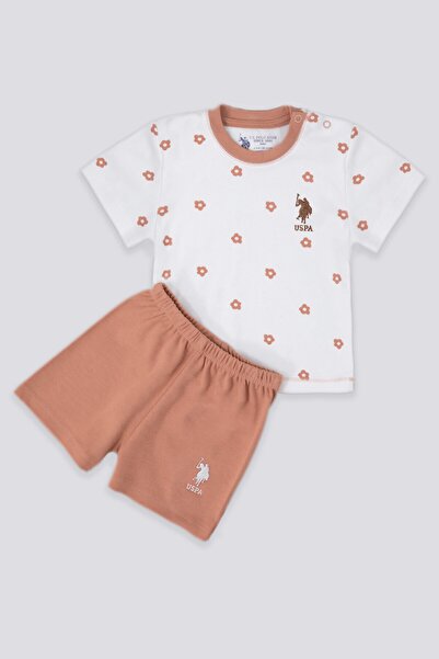 U.S. Polo Assn. U.s. Polo Assn Deep Color Krem Bebek Tshirt Takım