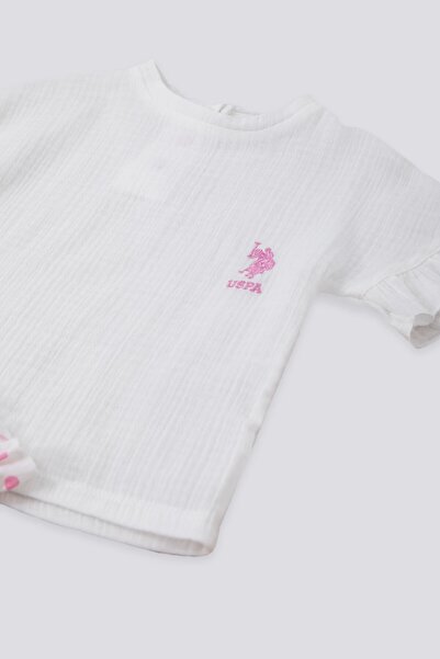 U.S. Polo Assn. Alive Pattern Krem Bebek Tshirt Takım