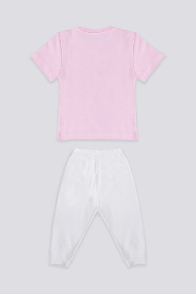 U.S. Polo Assn. KIZ BEBEK 2 Lİ KISA KOL T-SHIRT TAKIM - AÇIK PEMBE