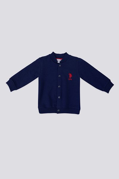 U.S. Polo Assn. US Polo Assn.Navy Blue Baby Boy Cardigan - Dark Pattern