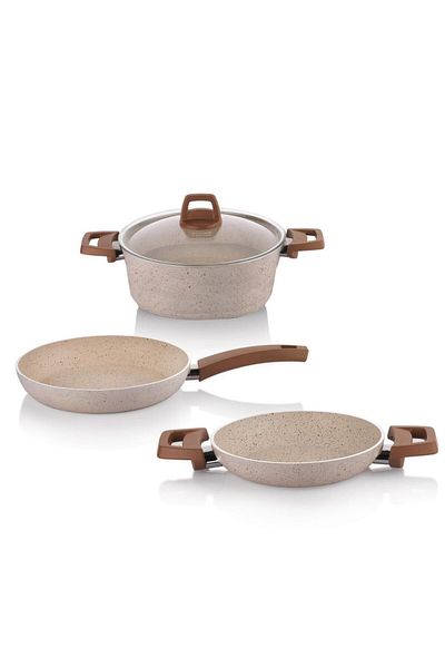 Schafer Dark Storm Deep Pot - Saucepan -Pan 18cm Cream
