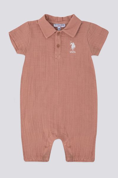 U.S. Polo Assn. Us Polo Assn Baby Boy Brown Jumpsuit