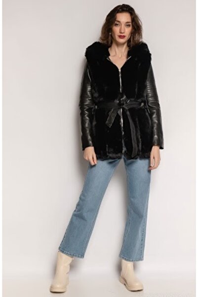 Melissa Kadın Derili Kürk Ceket