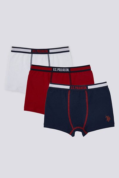 U.S. Polo Assn. Βάση. Polo Assn Lane White Boy's 3-pack Boxer