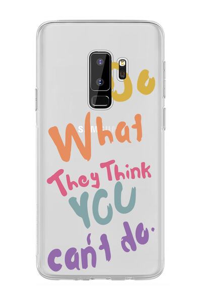 Merwish Samsung Galaxy S9 Plus Uyumlu Şeffaf Kapak What Do You Desenli Kılıf