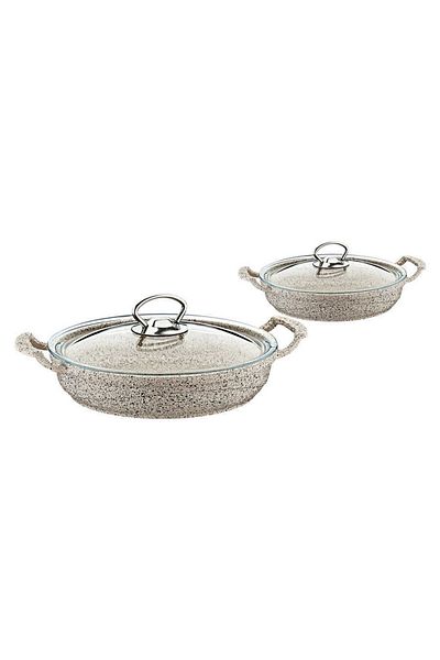 OMS 4 Piece Kumbeji Cast Iron Granite Sahan Set 3286