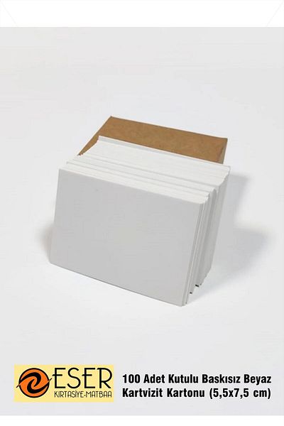 EserMatbaa White 5,5 X 7,5 cm Business Card 100 Units (0,12 kg)