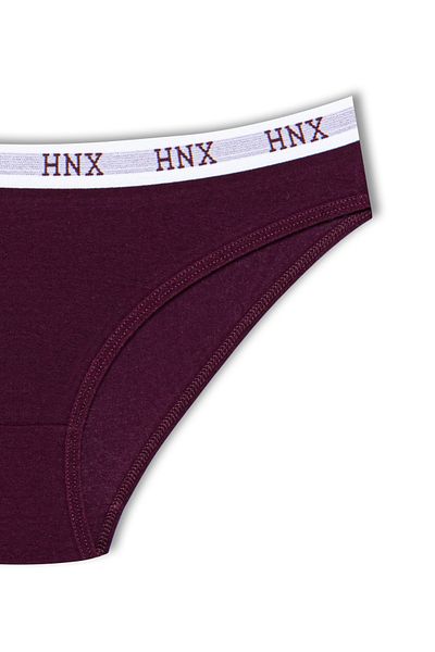 HNX Chiloți de damă cu elastic din jacquard din bumbac violet
