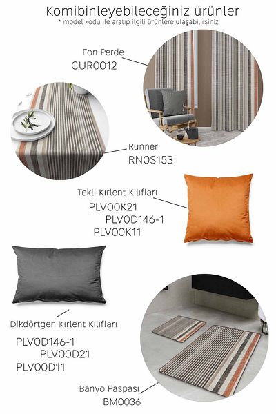 Pilloveland Пътека от мек велур с райета и шарки 140*40 см