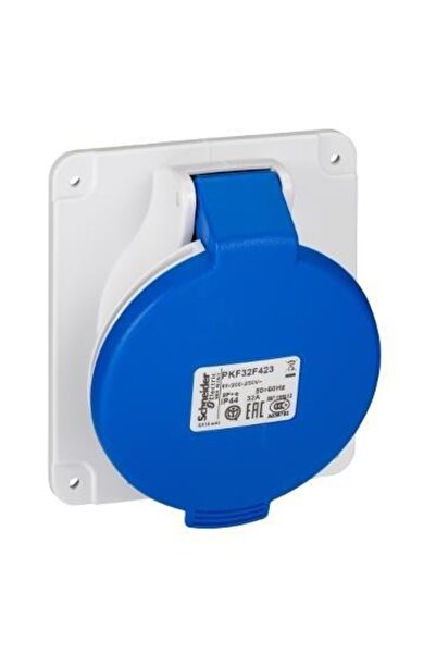 Schneider Electric Pkf32f423, Eğik Makina Prizi, 3x32 Amper, Monofaze, 2p+t, ...